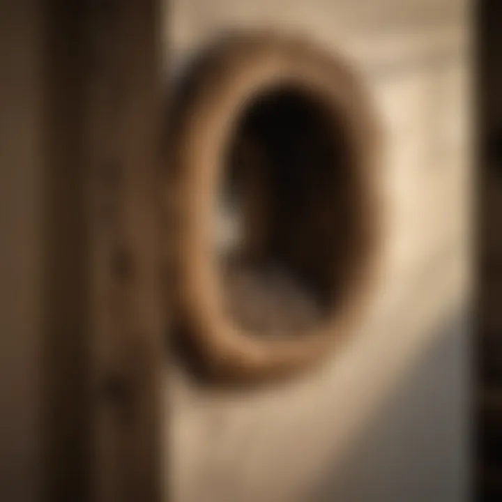 Close-up view of spider nests in a corner