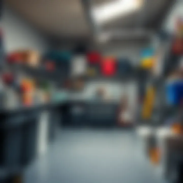 Clutter-Free Garage A clean and organized garage free of clutter