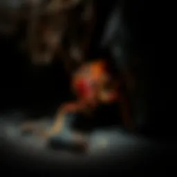 Detailed view of a cockroach hiding in a dark corner