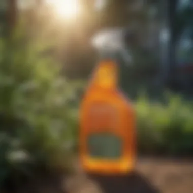 Eco-Friendly Pest Control Solutions An eco-friendly pesticide spray bottle among herbs