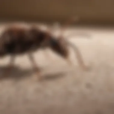 Applying Treatment for Carpet Ant Infestations Person applying treatment to carpet