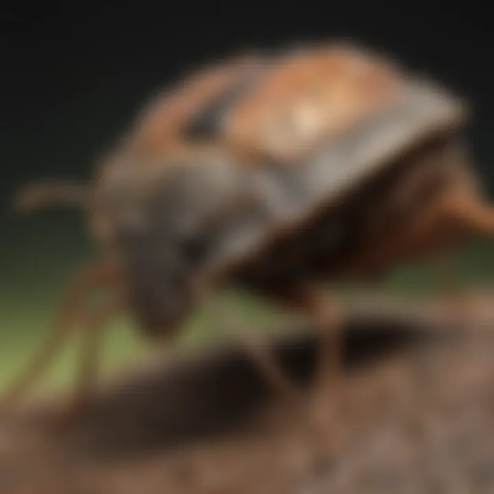 Close-up of a stink bug's distinctive features