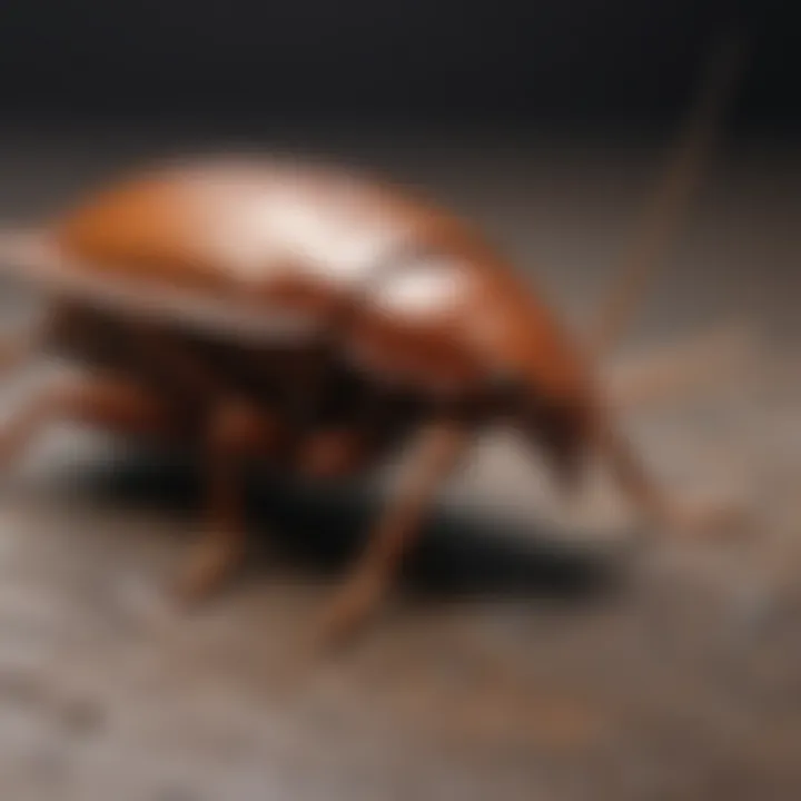 Close-up of a cockroach on a surface