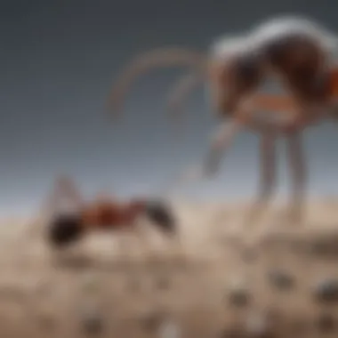 Ants Engaging with Borax Bait Visual representation of ants interacting with borax bait