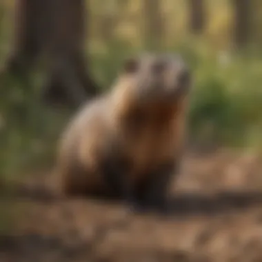 Understanding Groundhog Behavior and Habitat Illustration of groundhog behavior and habitat