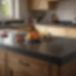 A clean kitchen countertop free of food debris