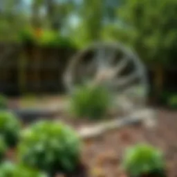 A well-maintained garden with natural barriers against rodents