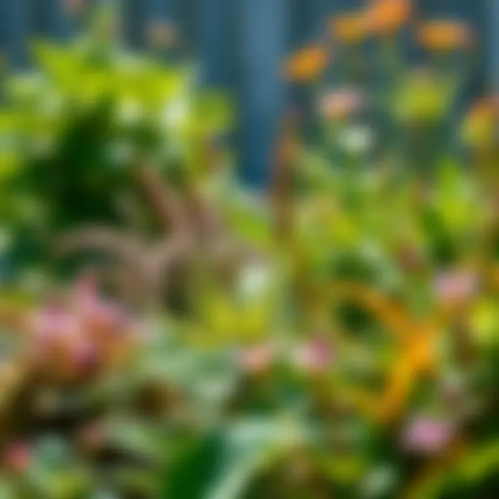 A variety of plants that repel rodents in a garden