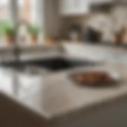Close-up of a clean kitchen countertop free from food debris