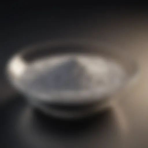 Boric acid powder in a small dish