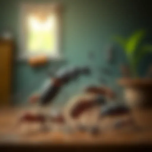 Common Household Pests Illustration of various common pests found in households