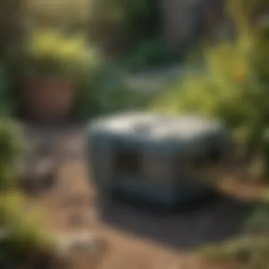 Kat Sense Bait Station in Natural Environment Kat Sense bait station in a garden setting