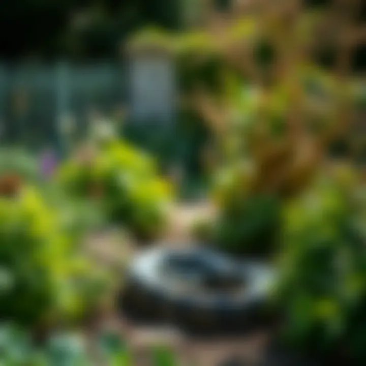 Eco-Friendly Garden Techniques A holistic view of a garden emphasizing eco-friendly deterrents