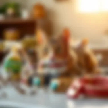 An array of over-the-counter flea collars for cats displayed on a surface