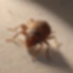 Close-up of a bed bug on fabric