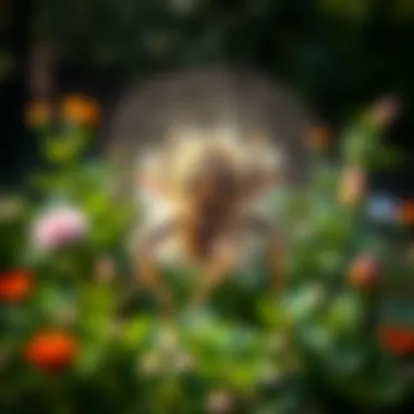 Application of FastCap insecticide in a garden