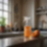 Fipronil spray bottle placed on a kitchen counter