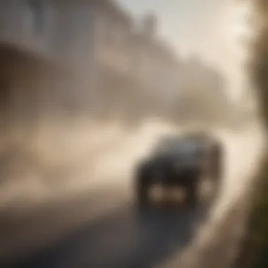 Fogging technique being applied in a residential area.