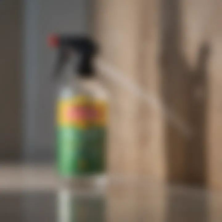 Close-up of a Harris pest control spray application