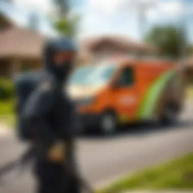 HomeTeam Pest Defense service vehicle on location