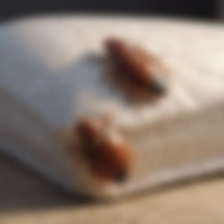 Visual representation of a bed bug on bedding