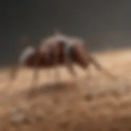 Close-up view of a common house ant for identification