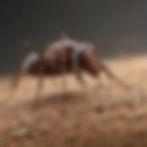 Close-up view of a common house ant for identification
