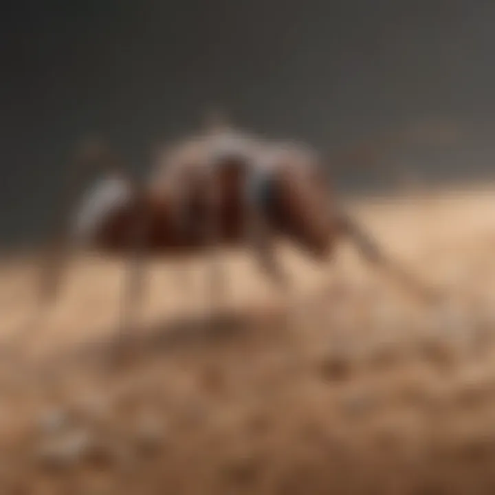 Close-up view of a common house ant for identification