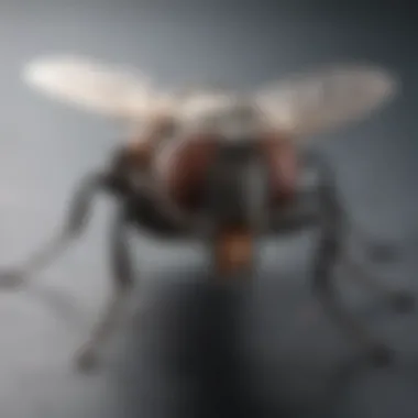 Diagram showing the life cycle of a house fly