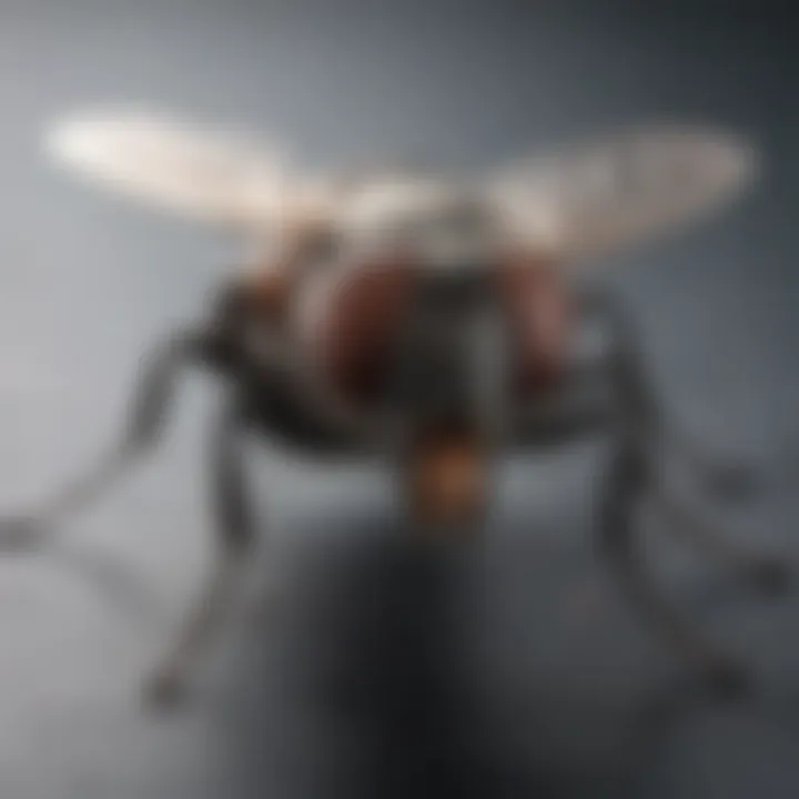 Diagram showing the life cycle of a house fly