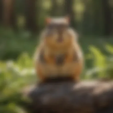 Understanding Chipmunk Behavior for Effective Deterrence An illustration of chipmunk behavioral traits useful for deterrence