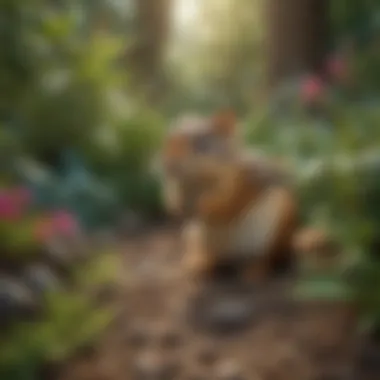 Natural Plants That Repel Chipmunks A vibrant garden with various plants that naturally deter chipmunks