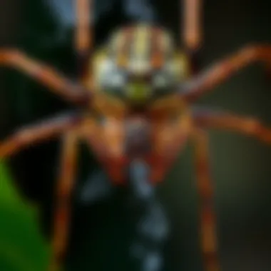 Close-up of a spider in its natural habitat