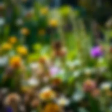 Visual representation of a spider-friendly garden