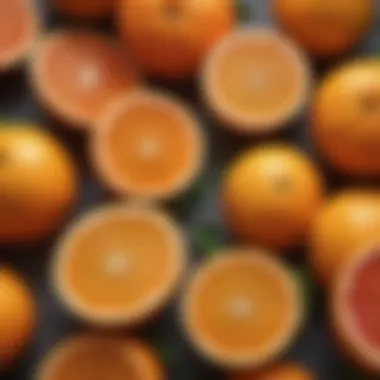 Close-up of citrus fruits, highlighting their potential effects on body scent