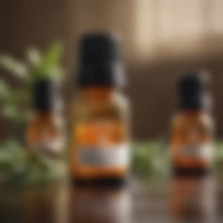 Essential oils that repel fleas displayed attractively