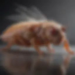 Detailed view of Orkin flea treatment application