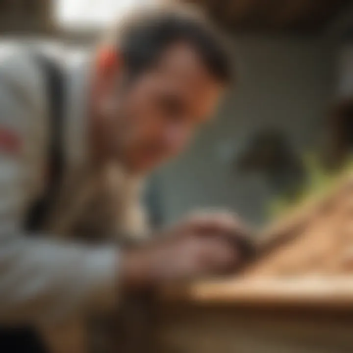 Orkin technician performing termite inspection