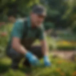 Vibrant garden with integrated pest management