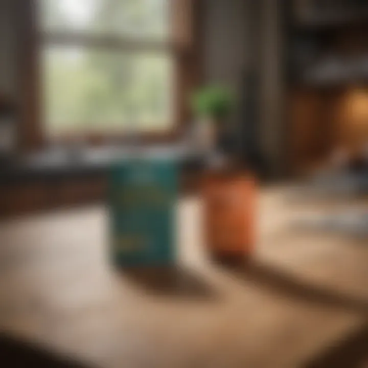 Eco-friendly pest control products arranged on a wooden table.