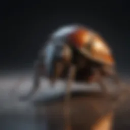 A close-up view of a phantom roach killer in action, showcasing its application.
