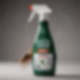 Close-up of Piranha Bug Spray bottle showcasing its label and design