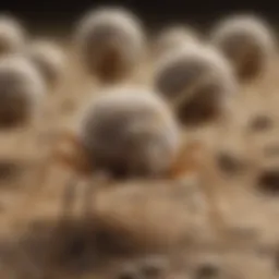 Microscopic view of dust mites