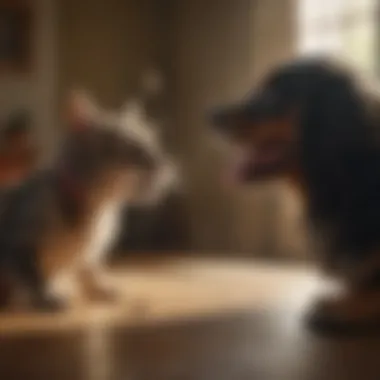 Pets Reacting to Hidden Pests Unusual behavior of pets indicating pests