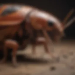 Diagram illustrating the life cycle of cockroaches