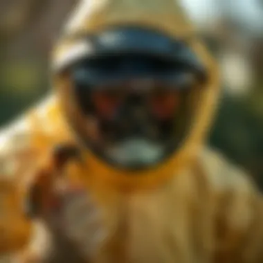 Safety precautions while working with wasps