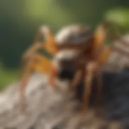 Close-up view of various spider species in their natural habitat