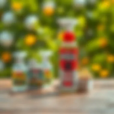 Natural repellents displayed on a wooden surface