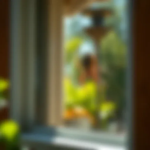 A well-sealed window preventing spider entry