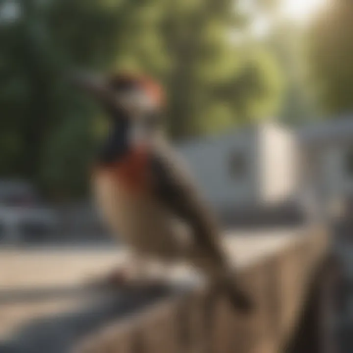 Various physical barriers used to prevent woodpeckers on roofs
